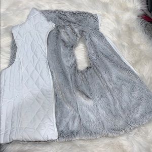 White and Fir Reversible Vest